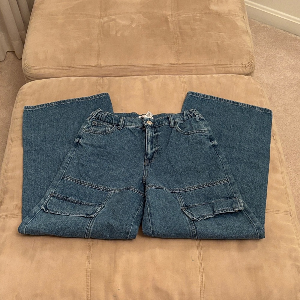 Forever 21 Light Blue Cargo Denim Jeans Size 26